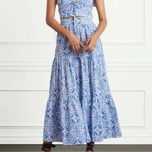 Blue mosaic Camilla maxi skirt size 2XL